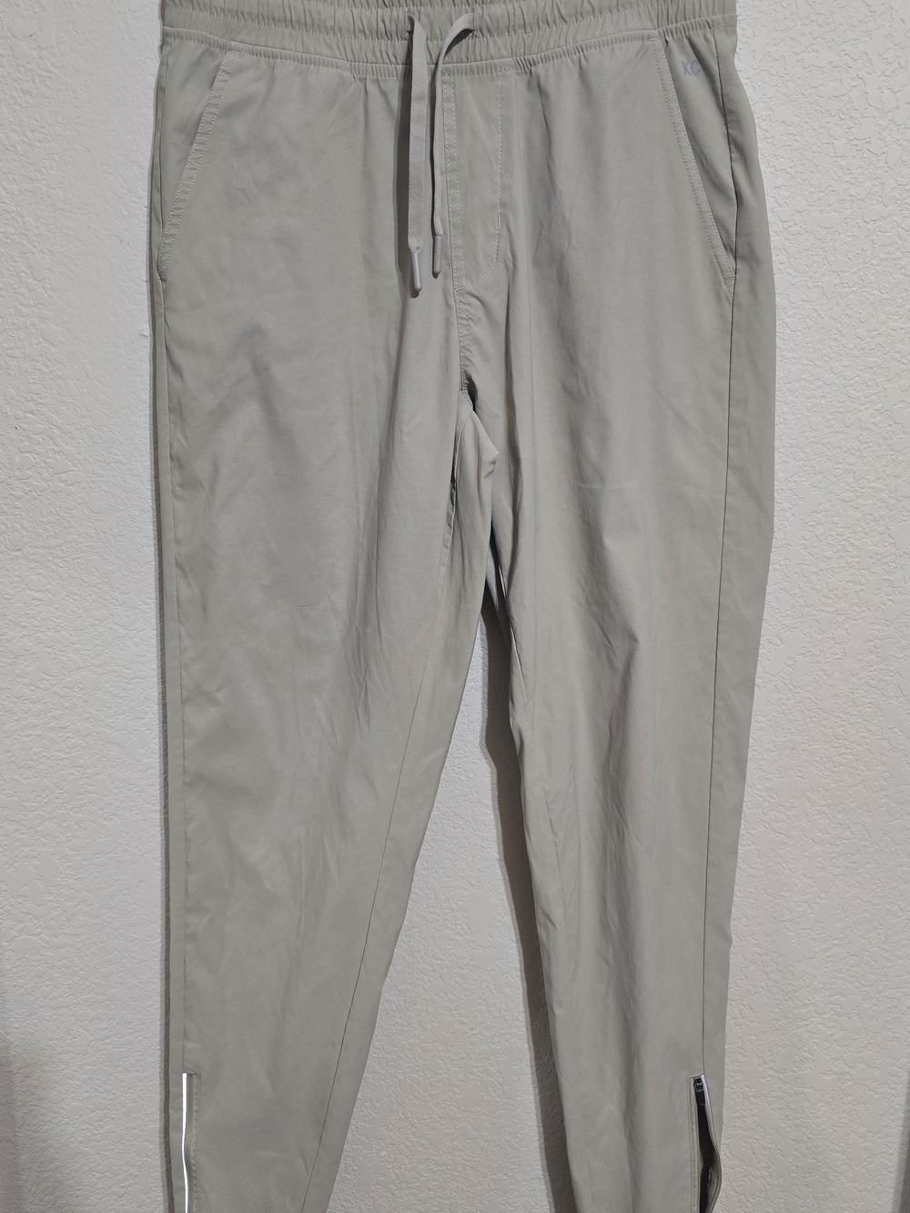 Men's Light Gray Drawstring Casual Pants